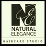 the logo for natural elegance hair care studio